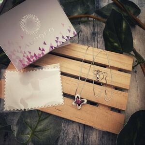 Butterfly Austrian Crystal Sterling & Cz Necklace